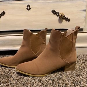 Tan booties